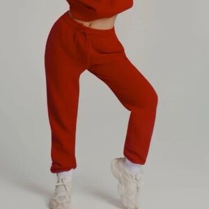 NWOT BuffBunny Threads Women's Red Drawstring Sweatpants